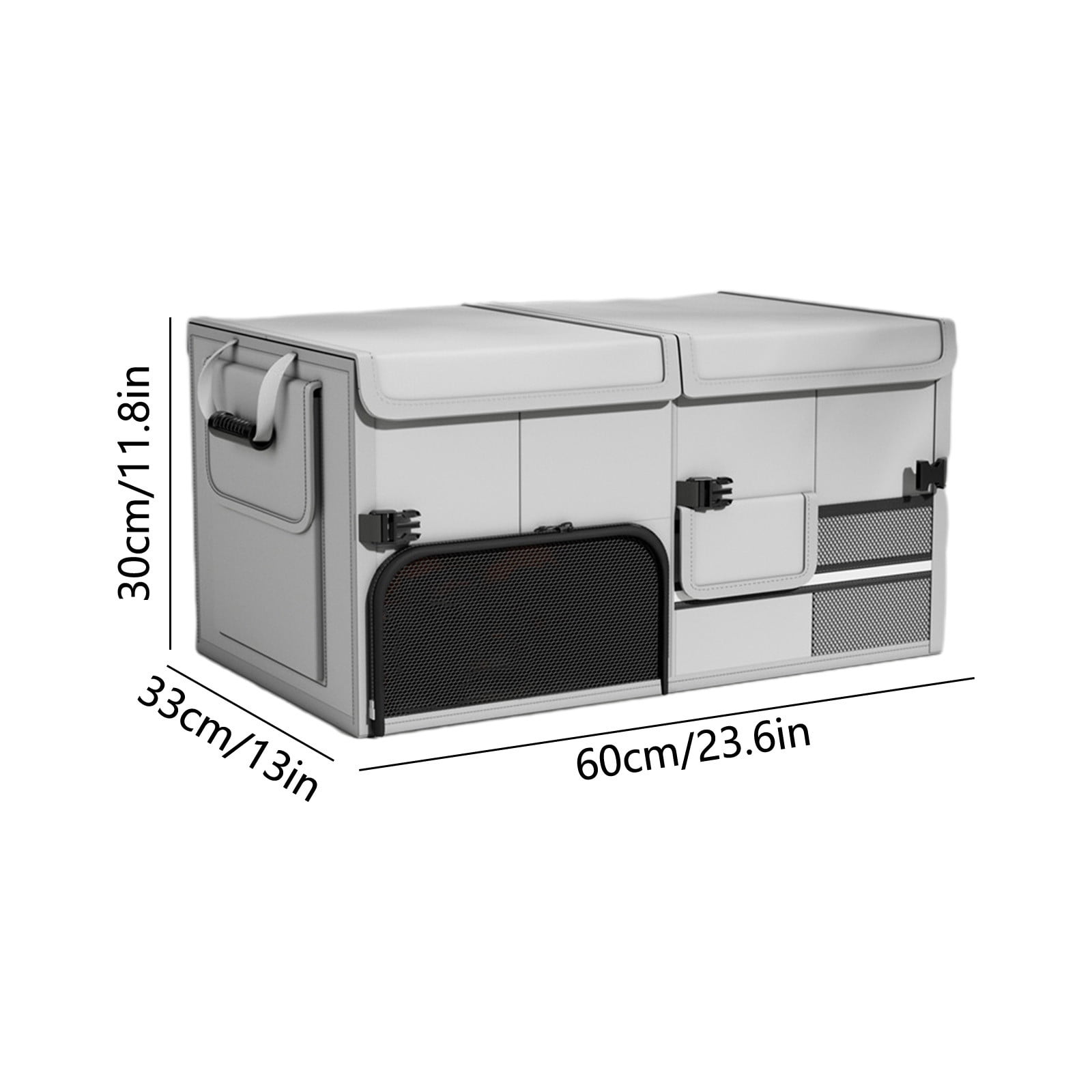 YIMWNYI Foldable Car Trunk Organizer Waterproof Storage Box, Collapsible Backseat Gear Container for Camping, Travel, Road Trips, Car Accessories, Portable Vehicle Organizer