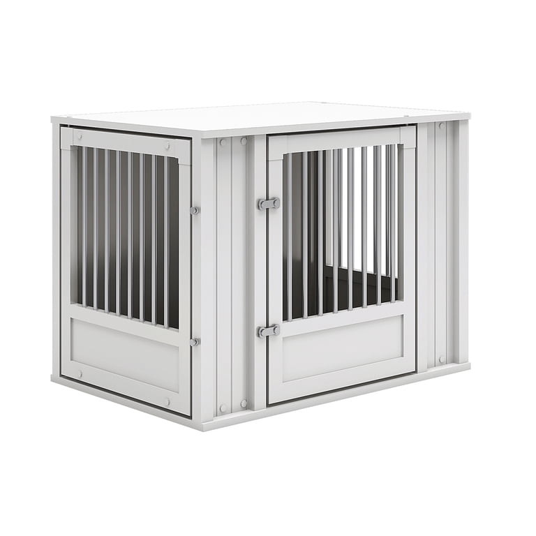 エコフレックス　ドッグハウス　アンティークホワイト　S New Age Pet® ECOFLEX® Flexi Door Medium Dog Crate in Off White