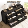 thumbnail image 5 of Homieasy 6-Drawer Dresser for Bedroom - 43" Modern Chest of Drawers with Scalloped Front, Storage Organizer for Living Room, Hallway & Entryway,Black, 5 of 8