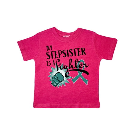 

Inktastic Ovarian Cancer Awareness My Stepsister is a Fighter Gift Toddler Boy or Toddler Girl T-Shirt