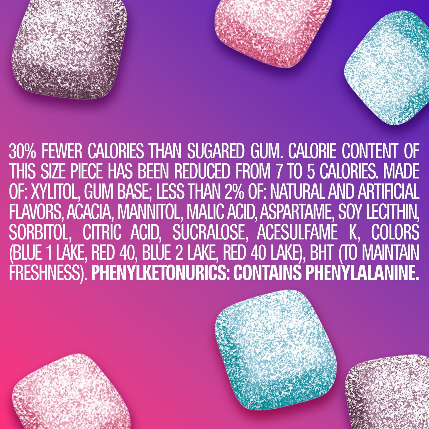 Extra Refreshers Berry Mix Sugar Free Chewing Gum - 40 Piece Bottle