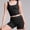 Black, variant on Naittoop Workout Outfits for Women 2 Piece Sexy Seamless Sports Bra Ribbed Tank Crop Tops with High Waist Leggings Exercise Set