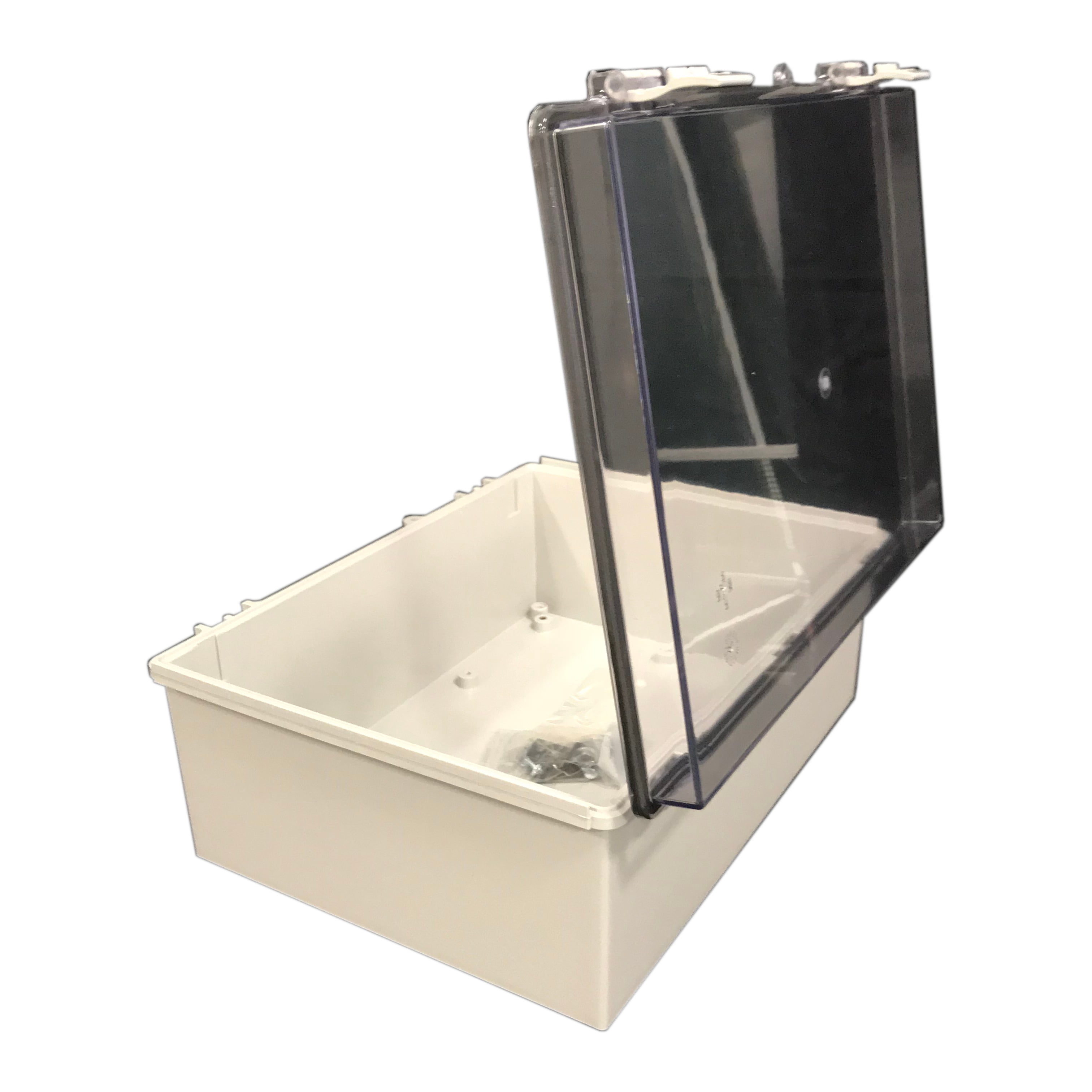 BUD Industries NBF-32308 Outdoor Plastic NEMA Enclosure Box - Gray, 10.63"L X 3.93"W X 2.75"H, Weatherproof