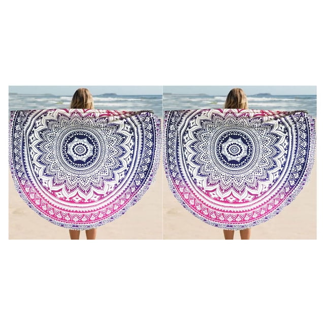Sonducket Mantel de gasa de color Fader, toalla de playa, tapete Púrpura 2piezas Sonducket CBP010093
