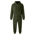 thumbnail image 4 of Combinaison Pyjama Décontractée pour Homme, Douce et Chaude, à Capuche, Design à Fermeture Éclair, Manches Longues, Tenue de Nuit, Tenue de Loisirs d'Hiver, 4 of 5