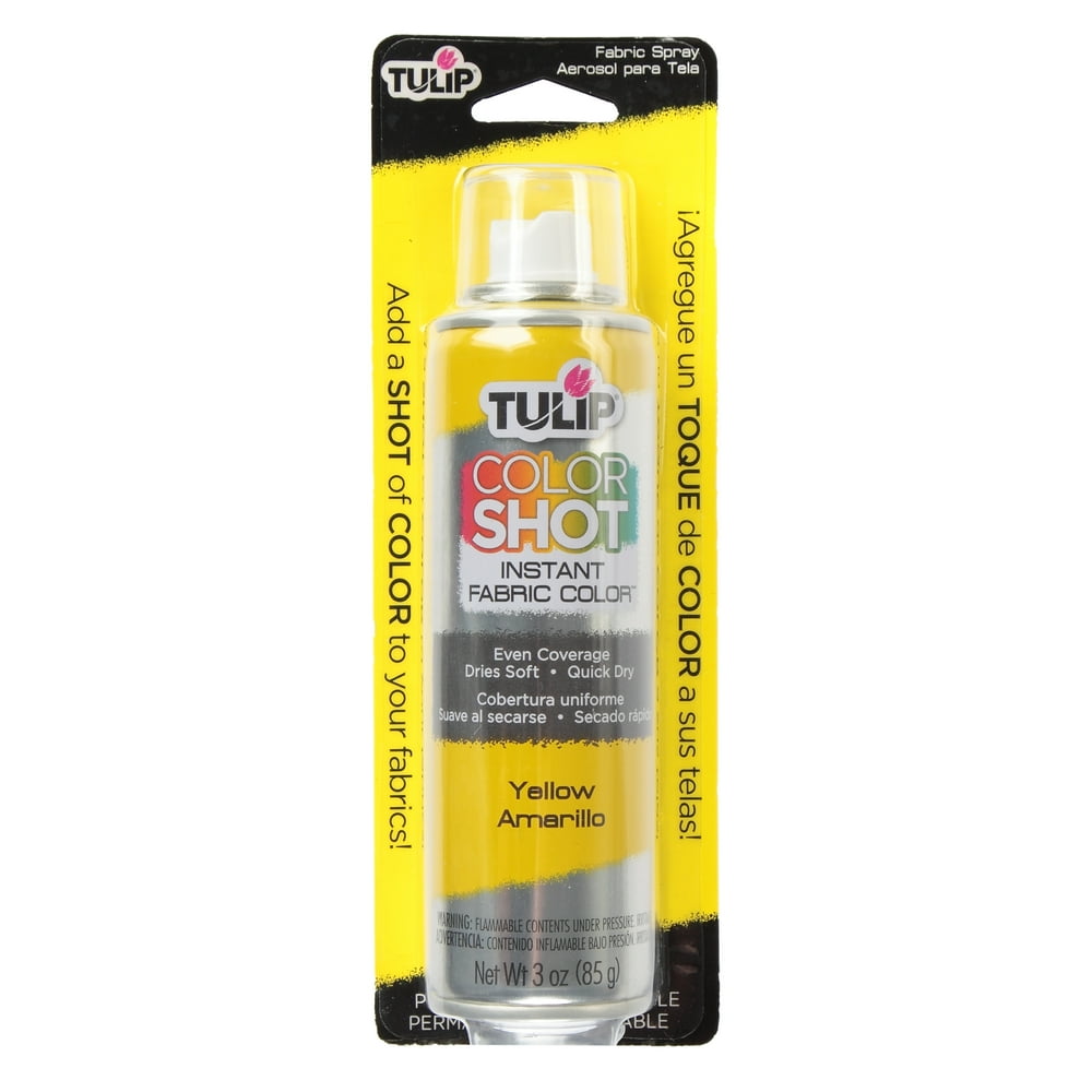 Tulip Color Shot Instant Fabric Paint Color Spray 3 oz Yellow Walmart