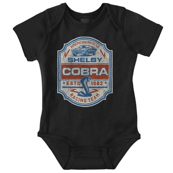Shelby Cobra Racing Team Muscle Car Romper Boys or Girls Infant Baby Brisco Brands NB