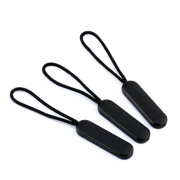 UPOUART 20Pcs Oval Zipper Fixers Plastic Molded Strong Zipper Pull Rope for DIY Bags Luggage Jackets