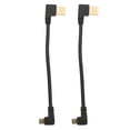 thumbnail image 1 of Cable USB de 2 piezas a Micro USB en ángulo recto, cable Micro USB corto, cable adaptador USB macho a Micro USB macho, cable de transferencia de datos de carga Micro USB de 90 grados, 1 of 8
