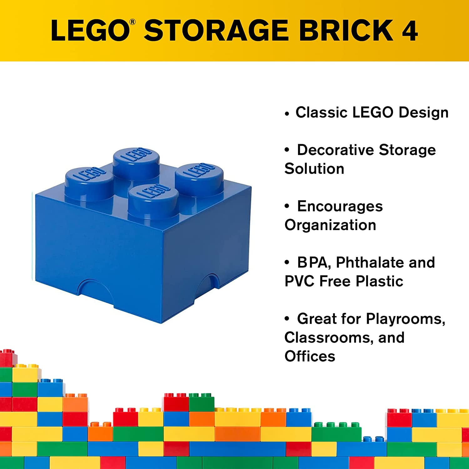 LEGO Storage Brick Drawer 4 Bright Blue - JCPenney