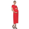 thumbnail image 2 of White Mark Women's Maternity Asymmetric Drop Waist Maxi Dress, 2 of 5