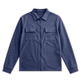 thumbnail image 5 of TOUMENY Men Zip Up Jacket Casual Lightweight Slim Fit Collared Long Sleeve Coat with Pocket Outdoor Travel Spring Fall Winter Jackets for Men Navy XXL, 5 of 7