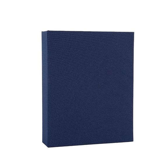 Photo Album 200 Pockets, Linen-textured Cover Photo Book with pocket inserts , Front Display Window, Perfect for Family & Travel Memories(200PCS Dark Blue Two-grids)