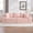 Pink, variant on MAYEERTY 4-Seater Boneless Cloud Sofa Bed, Breathable Corduroy Upholstered Couch with Pillows, Cup Holders & Side Pockets, No Assembly for Home Small Spaces