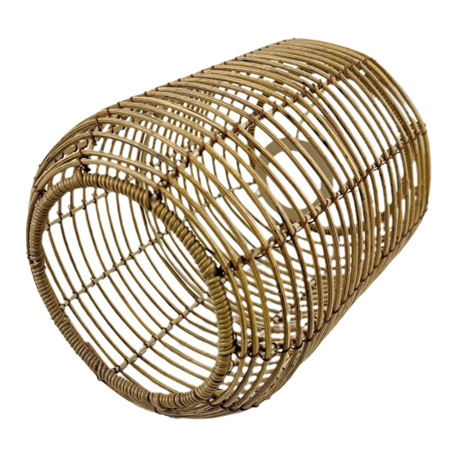 Bvdfgk Imitation Rattan Woven Lampshade Handmade DIY Easy Installation Chandelier Light