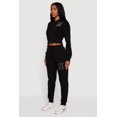 thumbnail image 4 of Women's Angel Rhinestone Zip Front Cropped Hoodie, 4 of 5