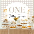 thumbnail image 3 of 3*5ft One Silly Goose Birthday Backdrop Brown Goose Themed 1st Birthday Party Decor  Farm Animal Goose Party Supplies One Silly Goose Photography Background First Birthday Party Decor Banner, 3 of 6