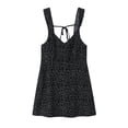 thumbnail image 4 of Women's Sleeveless V-Neck Camisole Boho Dress Slim Lace-Up Polka Dot Mini Sundress Casual Backless A-Line Dresses, 4 of 4