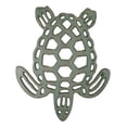 thumbnail image 4 of Nautical Marine Verdigris Giant Sea Turtle Rustic Cast Iron Wall Or Table Trivet, 4 of 8
