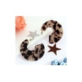 thumbnail image 2 of Oussum Tortoise Shell Round Resin Hoop Earrings, 2 of 4