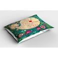 thumbnail image 2 of Ambesonne Whale Pillow Sham, Happy Sea Giant Blooms, 26" X 20", Multicolor, 2 of 2
