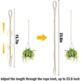 thumbnail image 2 of Maceta tejida cuerda colgante cuerda de algodón ajustable 6 piezas de marco cambiador de plantas, 2 of 4