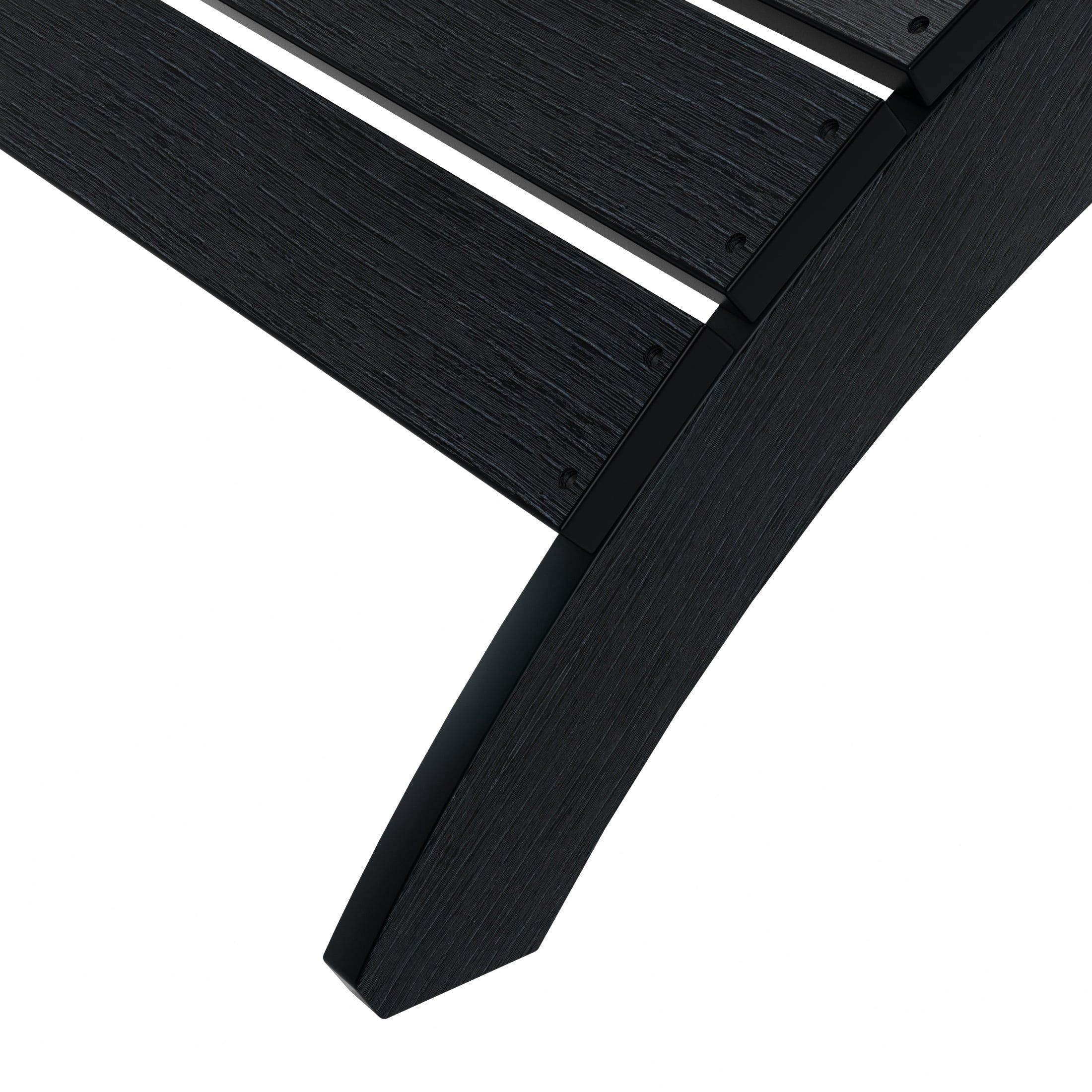 Outdoor Adirondack Chair Folding Ottoman, Black