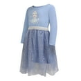 thumbnail image 3 of Disney Frozen Girl's Elsa Long Sleeve Tulle Skirt Dresses (Girls), Sizes 2T-10, 3 of 8