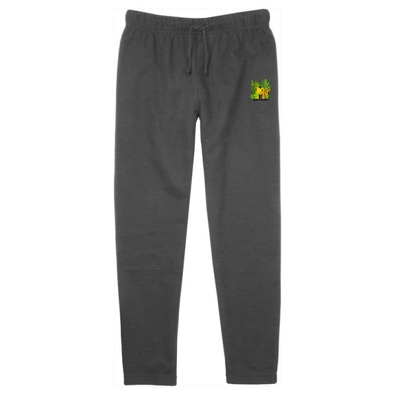 Junior's MTV Cacti Logo  Jogger Sweatpants Charcoal Heather Large