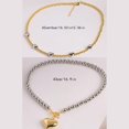 thumbnail image 3 of Eye Catching Oversized Heart Bead Chain Necklace Adjustable Length Clavicle Chain For Women Fashion Jewelry Gift, 3 of 8