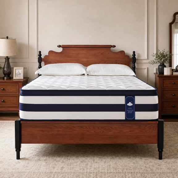 VorBed Twin XL Size Mattress, 12 Inch Hybrid Mattress for Cooling and Breathable Sleep, Back Pain Relief, Firm Feel, Certipur-Us Certified, 120-Night Home Trial, Voya Collection