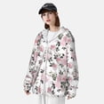 thumbnail image 3 of Vsdgher Sweat à Capuche Imprimé Fleurs Roses pour Hommes Femmes, Manches Longues Protection Solaire Pêche Course Natation-Petit, 3 of 7