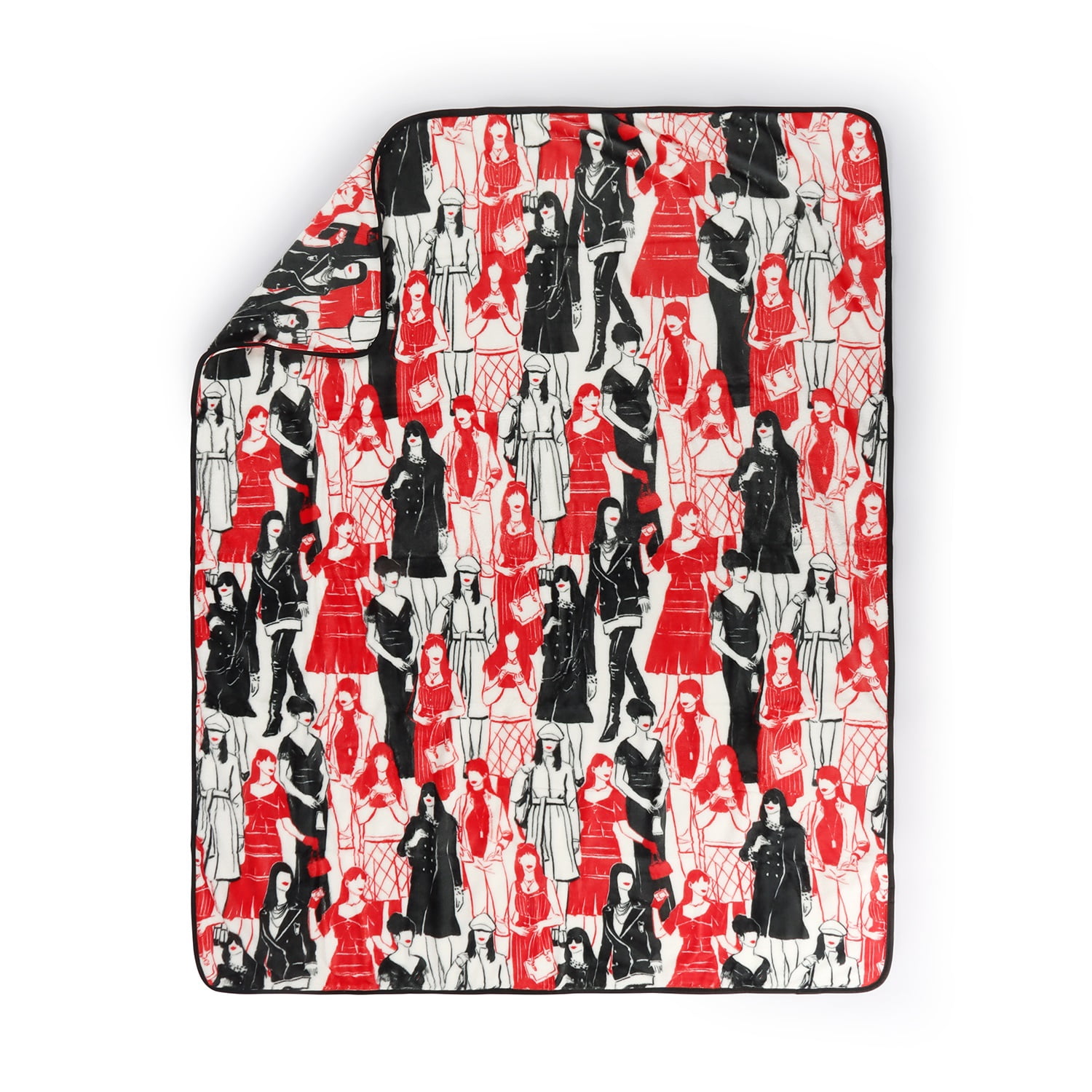Devil Wears Prada Silk Touch Throw Blanket, Polyester, Red and