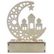 thumbnail image 1 of Ramadan Eid Mubarak Home Decoration Moon Castle Led Light Wooden Ornament Diy, 1 of 5