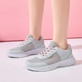 thumbnail image 2 of dmqupv 9.5 Wide Womens Sneakers Memory Foam Leisure Women's Lace Up Soft Sole Womens Air One Sneakers Size 8 Pink 8.5, 2 of 5
