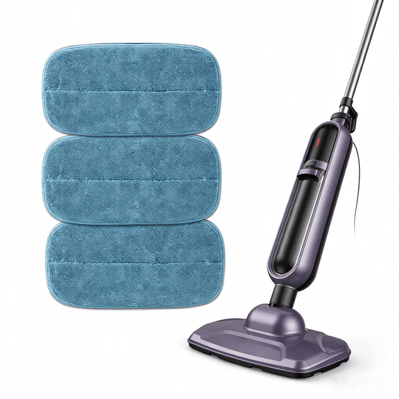 Maircle 3pcs Microfiber Steam Mop Replacement Pads fit for EM-519B Steam Mop, Washable Reusable