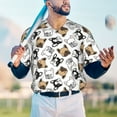 thumbnail image 6 of Daiia French Bulldog3 Mens Baseball Jersey Button Down Shirts Short Sleeve Sports Uniforms-Large, 6 of 9