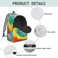 thumbnail image 4 of Tie Dye Pattern Backpack for School,Schoolbag with Adjustable Shoulder Straps & Padded Back,15.7"x11.8"x5.5", 4 of 5