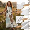 thumbnail image 7 of FOR U DESIGNS Ink Horse Print Linen-Style Matchable Couple Outfits for Wedding Men's Casual Linen-Like Shirt and Women's Sleeveless Dress, 7 of 7