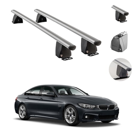 Silver Fixed Point Crossbar Roof Rack Rail For BMW 4 Series Gran Coupe ...