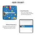 thumbnail image 5 of Rateoe Cartoon Animals 1 Pattern Tissue Box Cover, Modern Square Decorative Leather Facial Paper Case Organizer Holder Dispenser 5X5X5'', 5 of 8