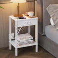 thumbnail image 4 of Mesa auxiliar VIMBER, juego de 2 unidades con estación de carga, color blanco, 4 of 9