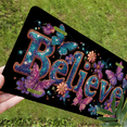 thumbnail image 5 of 1 Pcs 2D Flat License Plate Covers & Frames, Believe For Decorative Front, Waterproof For Decoration Aluminum License Plate Covers & Frames Cover For Men Women, 12" X 6", 5 of 6