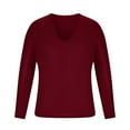 thumbnail image 3 of JingHai Mens Shawl Collar Deep V Neck Sweater Shirts Lightweight Muscle Long Sleeve T Shirts Fitted Knitted Pullover Thermal Tops Red L, 3 of 5