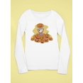 thumbnail image 3 of Kid With Jack O Lanterns Long Sleeve Toddler -Image by Shutterstock,  4 Toddler, 3 of 4