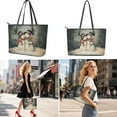 thumbnail image 2 of ZUXONGSY Christmas Snowman Rose Print Top Handle Bag with Waterproof Cosmetic Bags Wallet for Women PU Leather Top Handle Satchel Set with Portable Cosmetic Pouch Purse Credit Card Holder Wallet, 2 of 4