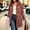 Pink, variant on MOONDU Women's Faux Suede Coat Pea Coat Hooded Button Down Mid-Length Drawstring Long Sleeve with Pockets Casual Fall Winter Daily Wear Top 8 Colors