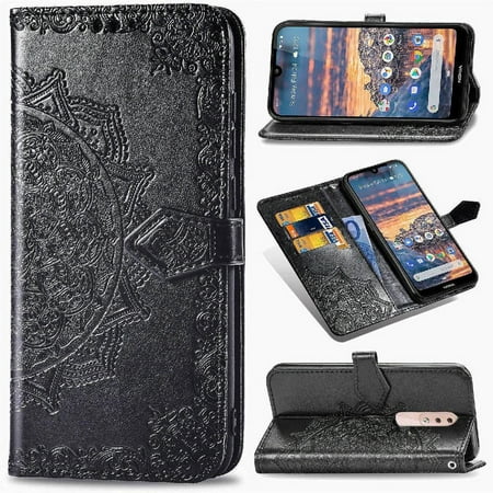 

Case for Nokia 4.2 Flip Cover Leather Case Shockproof Simple Business Exquisite Pattern
