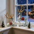 thumbnail image 4 of Bzdzmqm under $5 Christmas Deer Decor, White Resin Deer Figurine Set, Christmas Table Decor, Luxury Home Ornament, Festive Living Room Decor, Holiday Gift Collection, 4 of 6