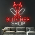 thumbnail image 4 of Handmadetneonsign Custom Butcher Shop Led Sign, Cow Led Light, Butcher Neon Light, Butcher Shop, 4 of 5